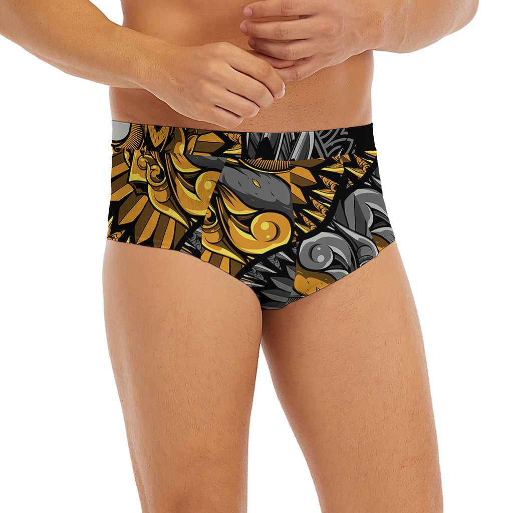 Yin Yang Owl Print Men's Briefs