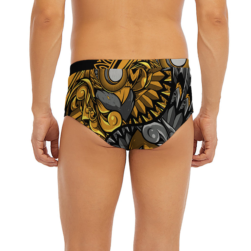Yin Yang Owl Print Men's Briefs