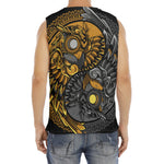 Yin Yang Owl Print Men's Fitness Tank Top