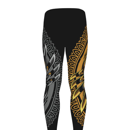 Yin Yang Owl Print Men's leggings