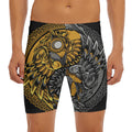 Yin Yang Owl Print Men's Long Boxer Briefs
