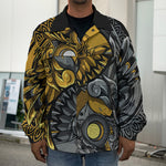 Yin Yang Owl Print Men's Shirt Jacket