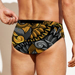 Yin Yang Owl Print Men's Swim Briefs