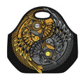 Yin Yang Owl Print Neoprene Lunch Bag