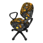 Yin Yang Owl Print Office Chair Cover
