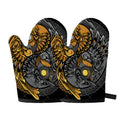 Yin Yang Owl Print Oven Mitts
