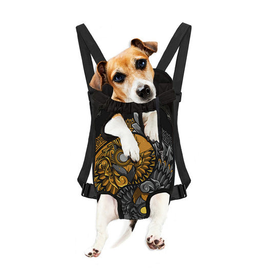 Yin Yang Owl Print Pet Carrier Backpack