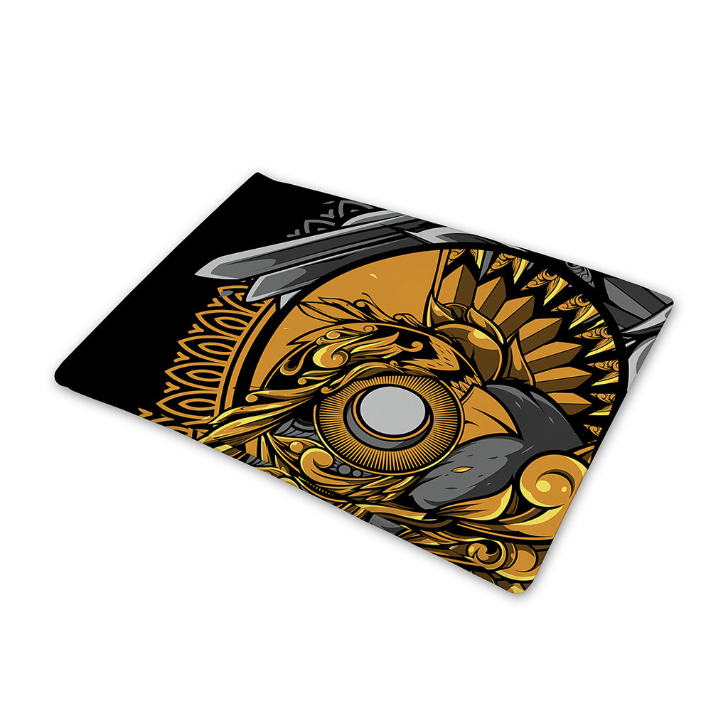 Yin Yang Owl Print Pet Cooling Mat Cover