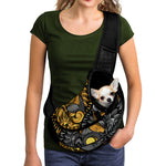 Yin Yang Owl Print Pet Sling Carrier