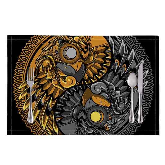 Yin Yang Owl Print Placemat