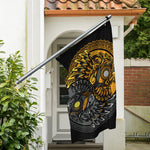 Yin Yang Owl Print Polyester Flag