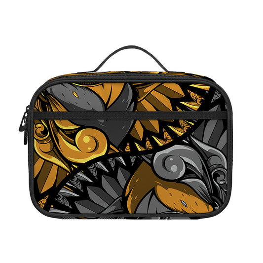 Yin Yang Owl Print Portable Lunch Bag