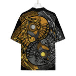 Yin Yang Owl Print Rayon Hawaiian Shirt
