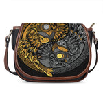 Yin Yang Owl Print Saddle Bag