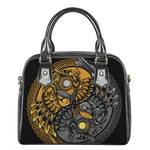 Yin Yang Owl Print Shoulder Handbag