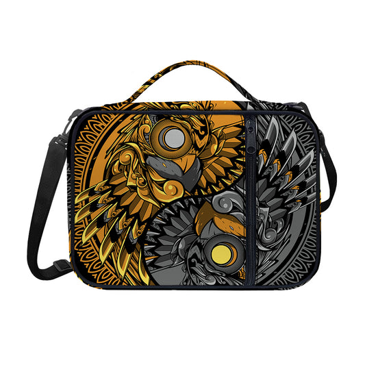 Yin Yang Owl Print Shoulder Strap Bible Bag
