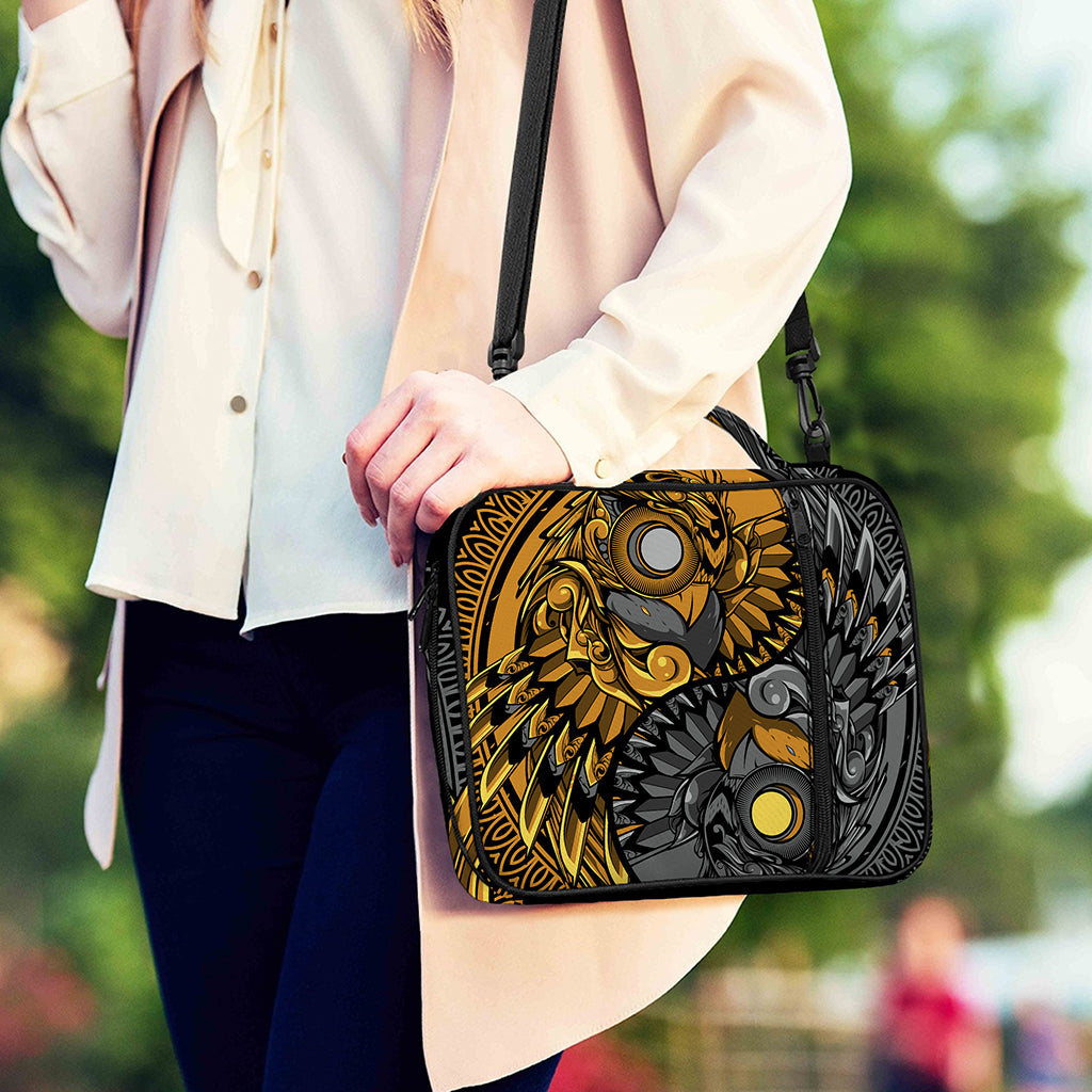Yin Yang Owl Print Shoulder Strap Bible Bag