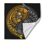 Yin Yang Owl Print Silk Bandana
