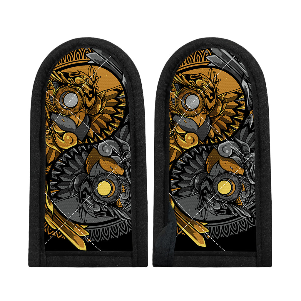 Yin Yang Owl Print Skillet Handle Cover