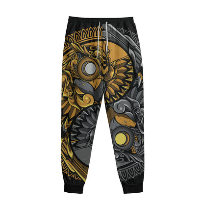 Yin Yang Owl Print Sweatpants