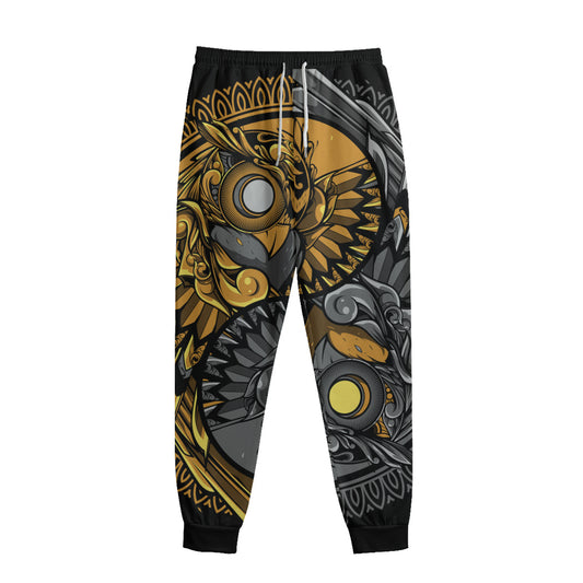 Yin Yang Owl Print Sweatpants