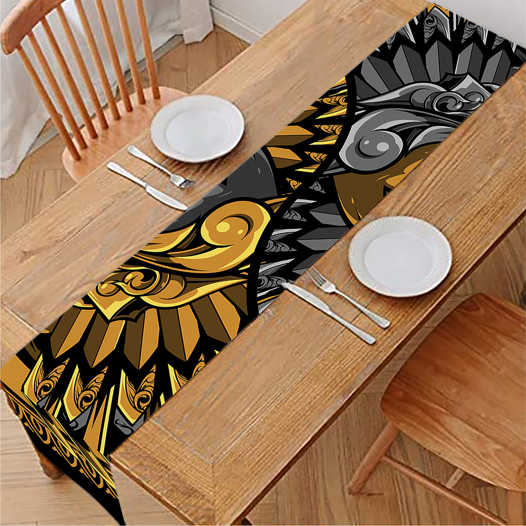 Yin Yang Owl Print Table Runner