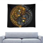 Yin Yang Owl Print Tapestry