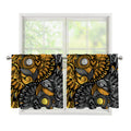 Yin Yang Owl Print Tier Curtains