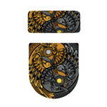 Yin Yang Owl Print Toilet Lid And Tank Cover Set