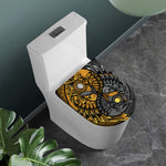 Yin Yang Owl Print Toilet Lid Cover