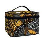 Yin Yang Owl Print Travel Makeup Bag