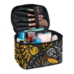 Yin Yang Owl Print Travel Makeup Bag