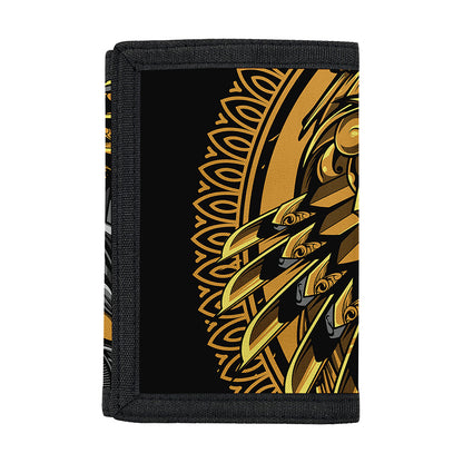 Yin Yang Owl Print Trifold Wallet