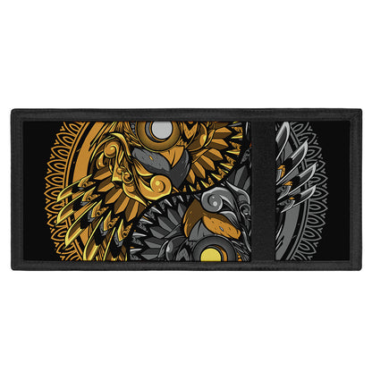 Yin Yang Owl Print Trifold Wallet