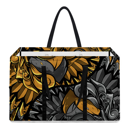 Yin Yang Owl Print Utility Tote Bag