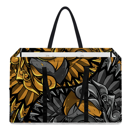 Yin Yang Owl Print Utility Tote Bag