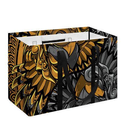 Yin Yang Owl Print Utility Tote Bag