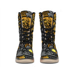 Yin Yang Owl Print Winter Boots