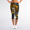Yin Yang Owl Print Women's Capri Leggings