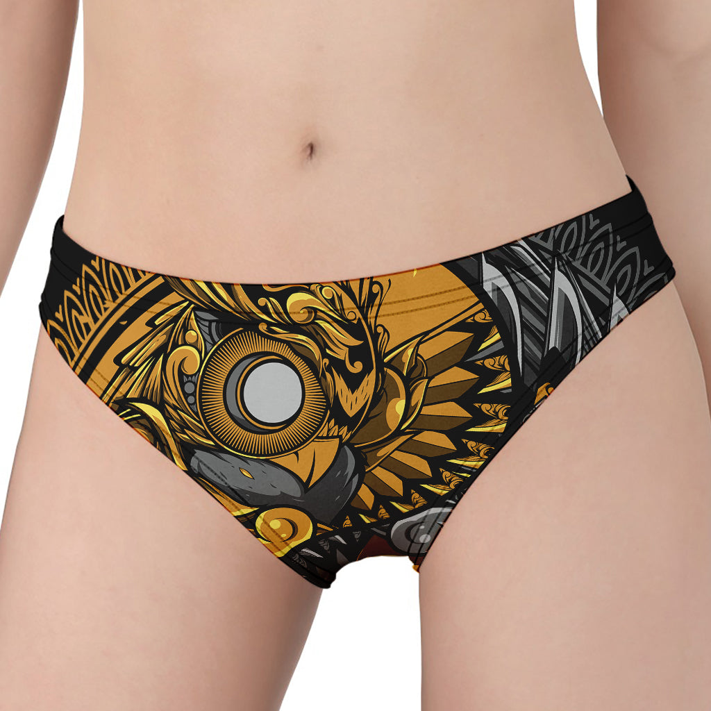 Yin Yang Owl Print Women's Panties