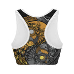 Yin Yang Owl Print Women's Sports Bra