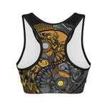 Yin Yang Owl Print Women's Sports Bra