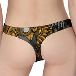 Yin Yang Owl Print Women's Thong