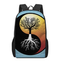 Yin Yang Tree Of Life Print 17 Inch Backpack