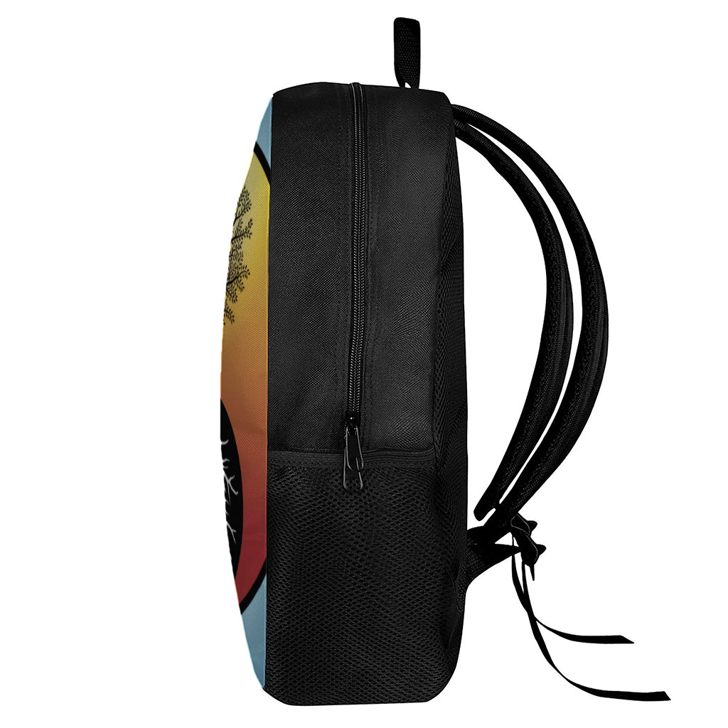 Yin Yang Tree Of Life Print 17 Inch Backpack