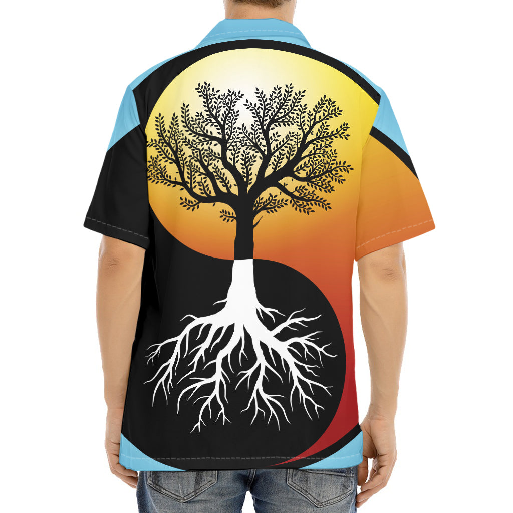 Yin Yang Tree Of Life Print Aloha Shirt