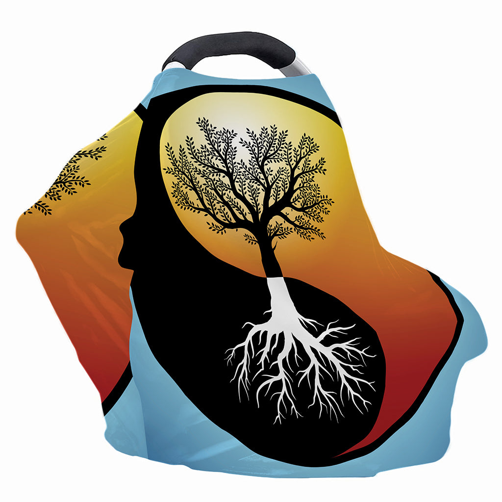 Yin Yang Tree Of Life Print Baby Seat Cover