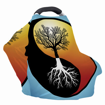 Yin Yang Tree Of Life Print Baby Seat Cover