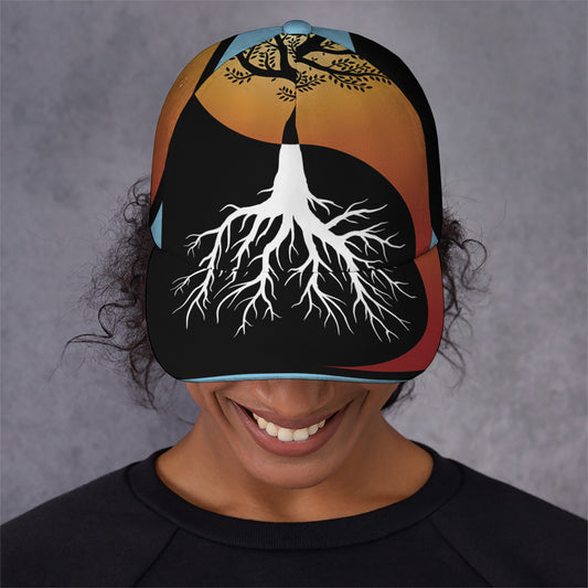 Yin Yang Tree Of Life Print Baseball Cap