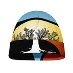 Yin Yang Tree Of Life Print Beanie